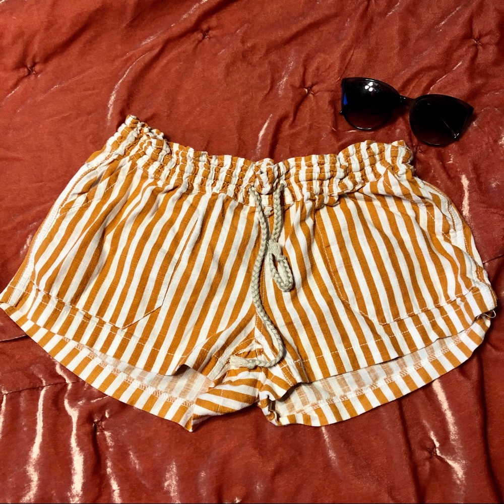 Burnt Orange striped shorts